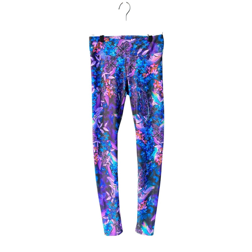 NWT Dharma Bums Tropical Love Midnight Garden Leggings Size L Floral Activewear